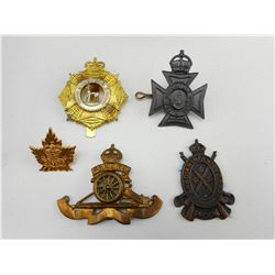 ASSORTED CANADIAN CAP BADGES