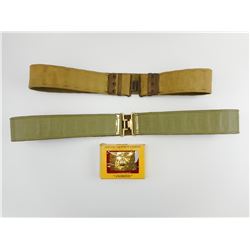 MILITARY CANVAS BELTS & BUCKLE