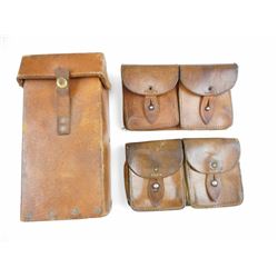 ASSORTED LEATHER POUCHES