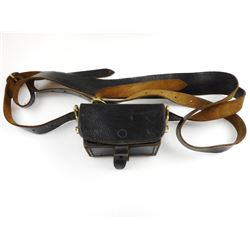 BLACK LEATHER CASE WITH BELT