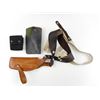 Image 1 : S&W LEATHER SHOULDER HOLSTER WITH EXTRA HOLSTER & POUCH