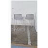 Image 8 : Qty 2 Lt. Gray Woven Rattan Bar Chairs (seat 17" W x 23" D), 40" H