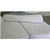 Image 8 : Large Geometric Sectional Modular Sofa Seating, Textural Pattern (4 pcs w/2 lumbar cushions) 13'L x 