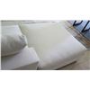 Image 8 : White Minotti Sofa Lounger w/ Cushion, Woven Textural Upholstery 41" x 40"