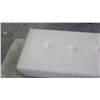 Image 2 : Leather Upholstered Bench w/ Wooden Frame, Cream/Ivory 72" x 25"