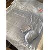 Image 2 : Lt. Blue Twin Sheet Set (Fitted, Flat, 1 Pillow Case) 100% Pima Cotton, Used only for staging