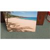 Image 2 : Photographic Art on Stretched Canvas: Sandy Beach w/ Palm Trees