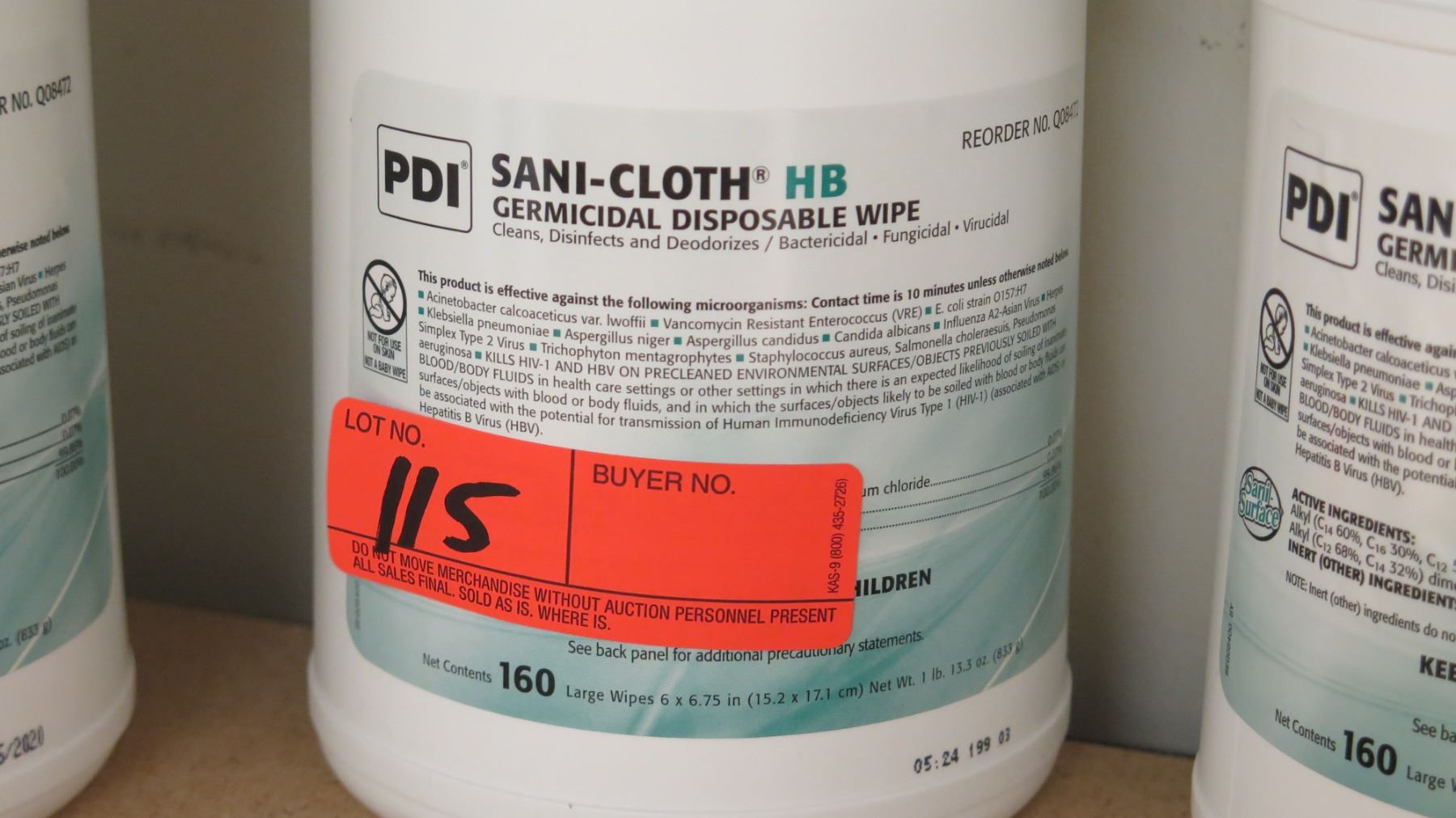Qty 4 Pdi Sani Cloth Disinfecting Wipes