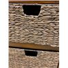 Image 3 : Storage Unit w/ 3 Rattan Baskets 18" x 16" x 33"