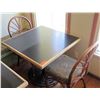 Image 1 : Table with Metal Base & 2 Rattan Chairs