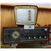Image 1 : 1960'S SONY AM/FM ALARM CLOCK RADIO & VINTAGE TELEVISION CLOCK