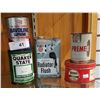 Image 1 : 5 VINTAGE COLLECTIBLE OIL TINS