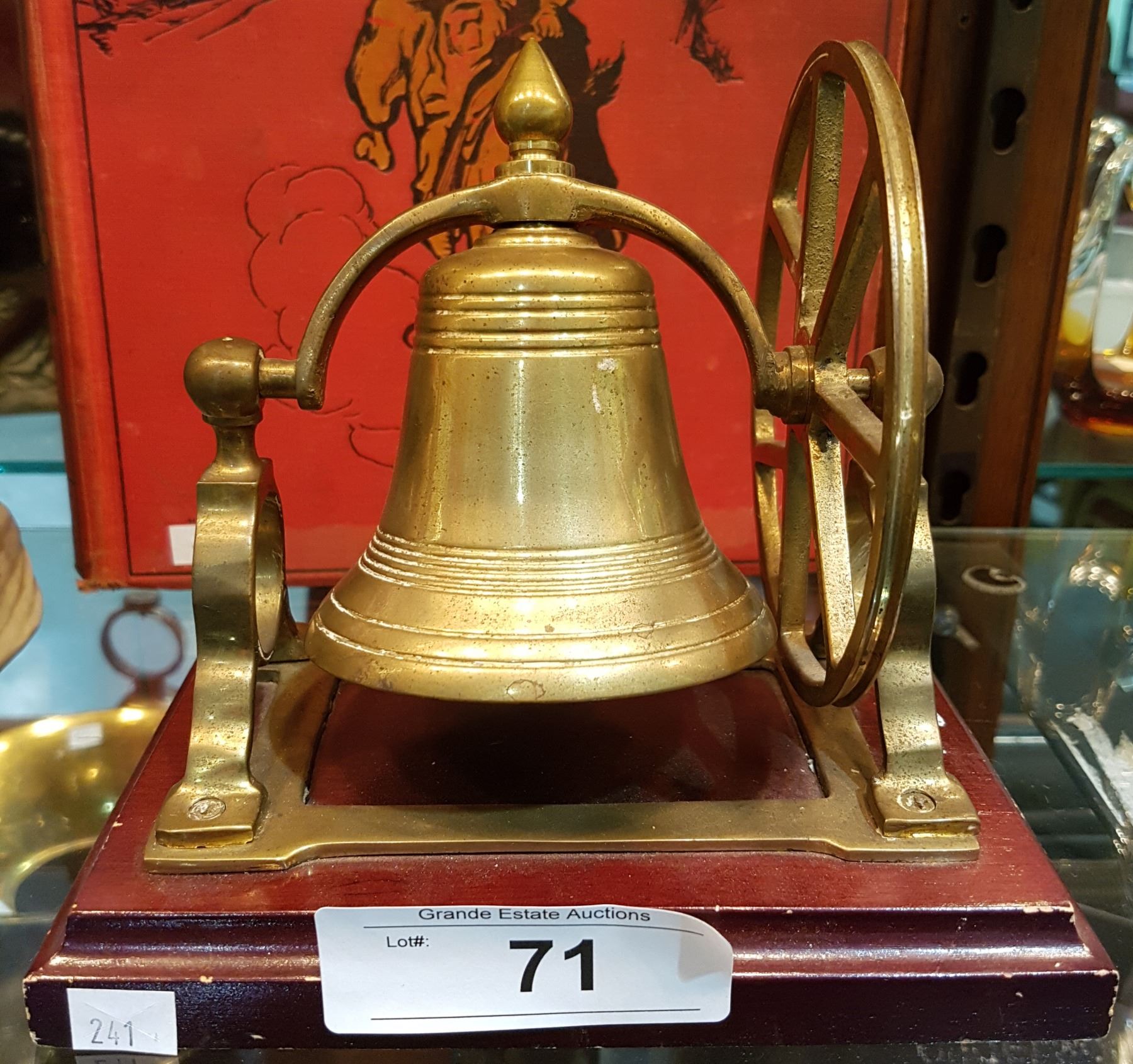 BRASS BELL ON STAND