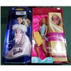 Image 2 : 2 NIB BARBIES, VINTAGE VANITY CASE & I LOVE LUCY HARD COVER BOOK