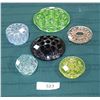 Image 1 : 6 VINTAGE GLASS FLOWER FROGS