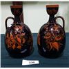 Image 1 : PAIR OF VINTAGE PORCELAIN SAKI DECANTERS