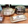 Image 1 : 3 SILVERPLATE SERVING DISHES