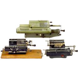 3 Sprossenrad-Rechenmaschinen