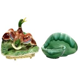 2 Keramik-Fernsehleuchten, um 1955