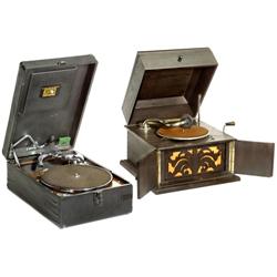 2 Grammophone, um 1925