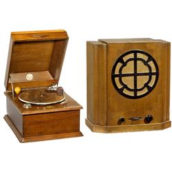 Elektrisches Grammophon mit separatem Lautsprecher "Parlophone/Multiphone"