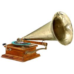 Seltenes Grammophon "Emil Berliner Style 6", um 1905