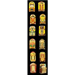 12-teiliges Pin Set "Juke Box"