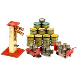 Lot: Eisenbahn-Zubehör (Spur 0), um 193