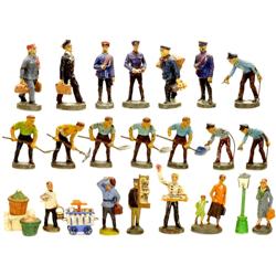 Lot Eisenbahnfiguren "Elastolin" (Spur 0)