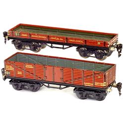 2 Güterwagen "Märklin " (Spur 0), 1937