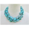 Image 1 : Classy Chunky Turquoise Necklace- Chuck Nuggets Double Strand