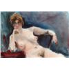 Image 1 : Eve Nethercott, Pensive Nude (P5.70), Watercolor Painting