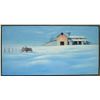 Image 1 : Jorge Braun Tarallo, Red Barn in Winter, Oil Painting