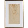 Image 1 : Raphael Soyer, Apres le Bain, Sepia Ink Drawing