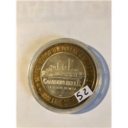 Silver Strike $10 Casino Coin .999 Fine Silver Limited Edition COLORADO BELLE *SHIP WINNER* Laughlin