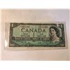 Image 1 : 1954 Bank of Canada 1 Dollar OTTOWA in AU+ Condition in Plastic Sleeve Serial # 1901986