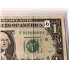 Image 2 : RARE 6 8's Serial # 1985 Older 1 Dollar US Currency Bill UNIQUE Serial # F35888888K in XF Grade