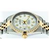Image 6 : Rolex Mens 2 Tone 14K Silver & Sapphire Diamond 36MM Datejust Wriswatch