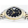 Image 3 : Rolex Mens 2 Tone 14K Black Diamond 36MM Datejust Wristwatch