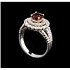 Image 4 : 18KT White Gold 1.43 ctw Ruby and Diamond Ring