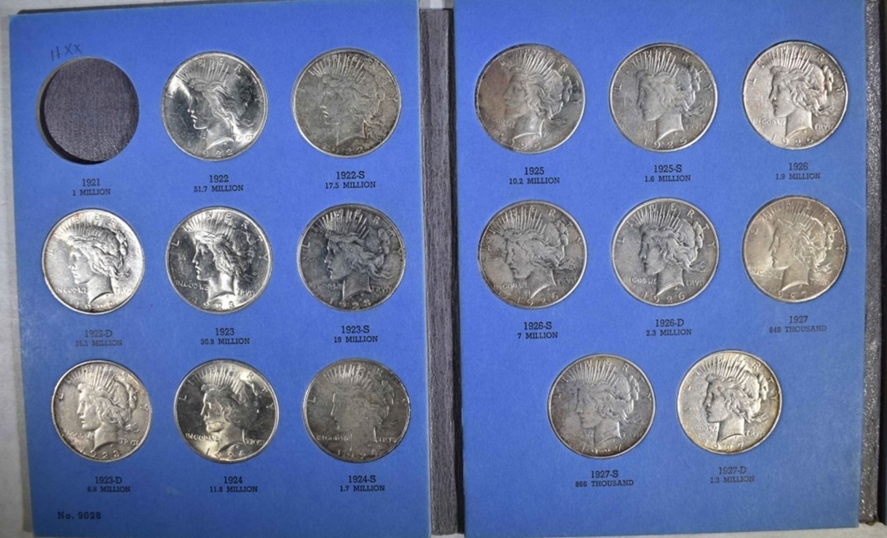 1922 Peace Dollar BU Lot of 5