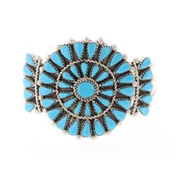 JB Vintage Block Turquoise Cluster Bracelet