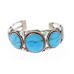 Peshlakai Vintage Block Turquoise Bracelet