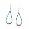 Image 1 : Turquoise & Spiny Oyster Loop Earrings