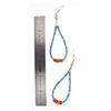 Image 2 : Turquoise & Spiny Oyster Loop Earrings