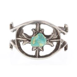 Old Pawn Freeform Turquoise Sand Cast Bracelet
