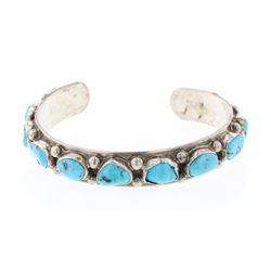 Tommy Moore Vintage Freeform Turquoise Row Bracelet