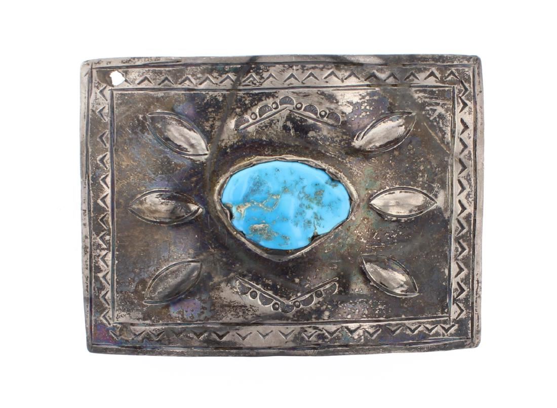 genuine turquoise belt buckle