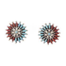 N&R Nez Petty Petite Point Vintage Turquoise & Coral