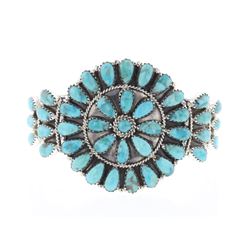 Vintage Turquoise Cluster Bracelet